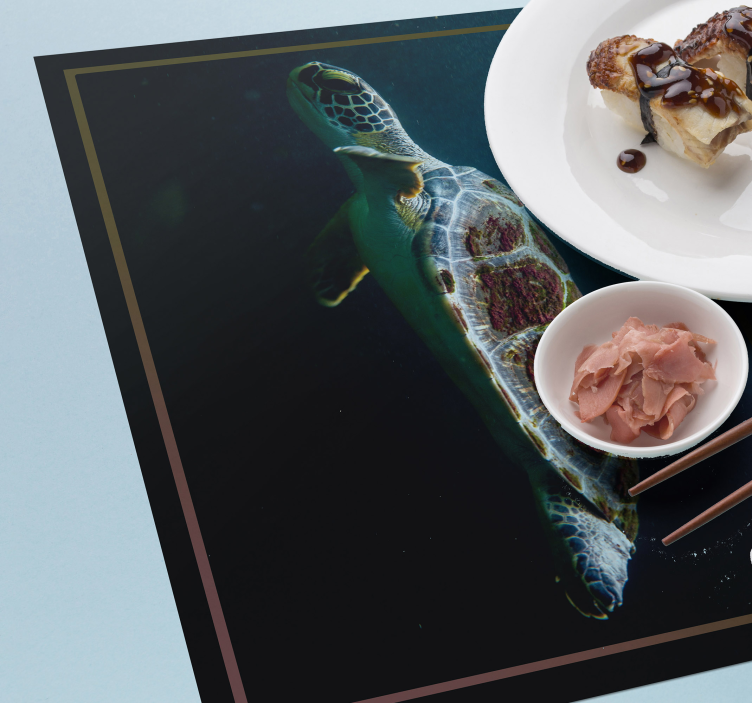 Svømning skildpadde hjem dækkeservietter - TenStickers