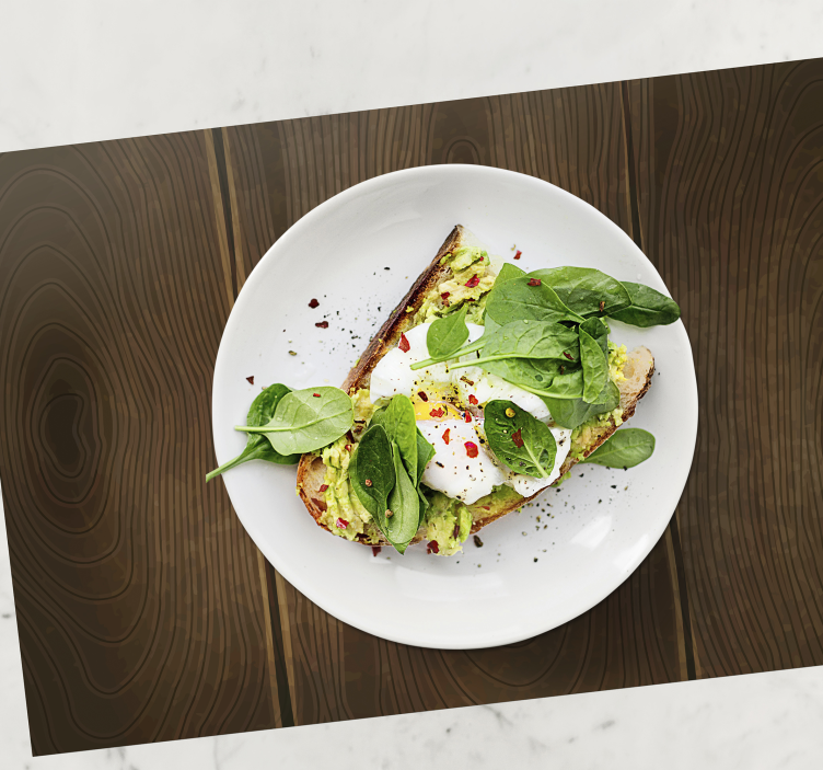 Træ mønster mørk tone tekstureret dækkeservietter - TenStickers