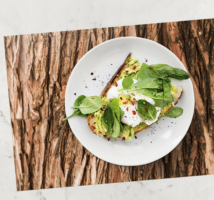 Træbark strukturerede dækkeservietter - TenStickers