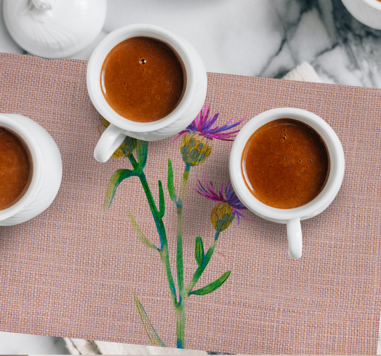 Elegant vævet Tistel dækkeserviet - TenStickers