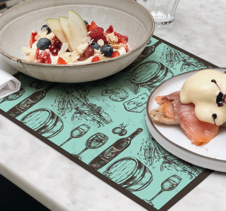 Vin tema originale dækkeservietter - TenStickers