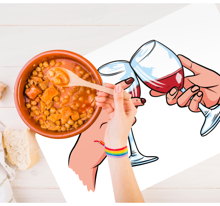 Vinelskere restaurant dækkeservietter - TenStickers