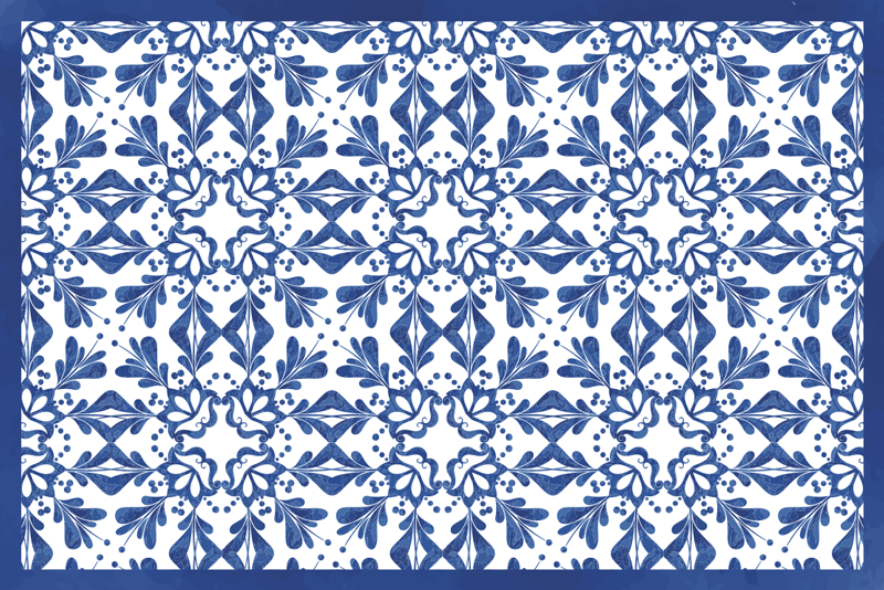 Klassisk blå hydraulik original dækkeserviet - TenStickers