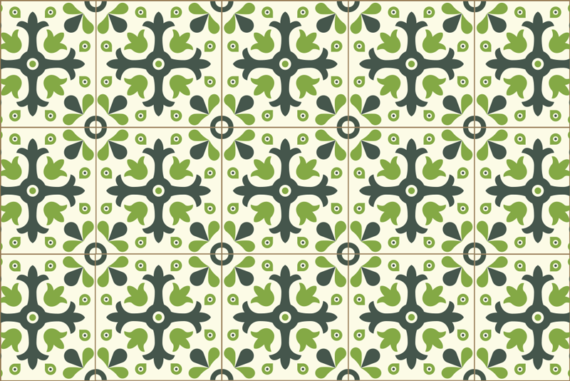 Grøn hydraulik original dækkeserviet - TenStickers