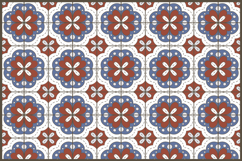 Rød hydraulik original dækkeserviet - TenStickers