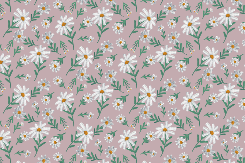 70'erne daisy pink blomster dækkeservietter - TenStickers