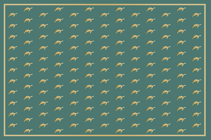 Geometriske skildpadder grønne dækkeservietter - TenStickers