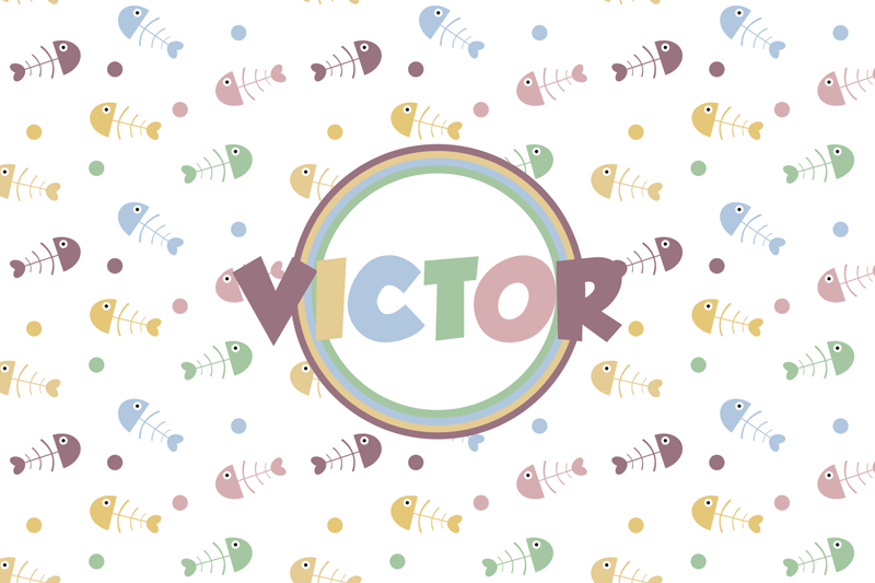 Dækkeserviet børn livlige fisk koncept - TenStickers