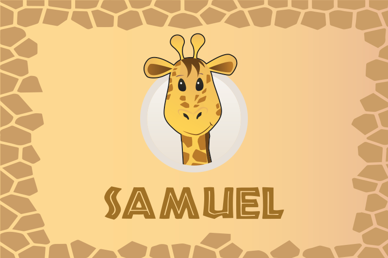Dækkeserviet børn giraffedesign - TenStickers
