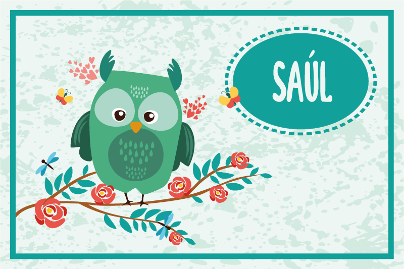 Ugle tilpassede børn dækkeservietter - TenStickers