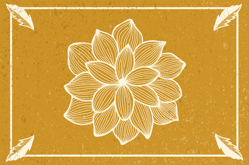 Original dækkeserviet med yndefuldt botanisk mønster - TenStickers