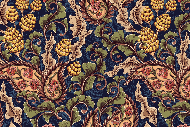 Original dækkeserviet med blomsterkunst mønster - TenStickers