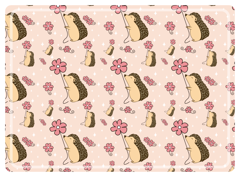 Piggsvin og tusindfryd pindsvin dækkeservietter - TenStickers