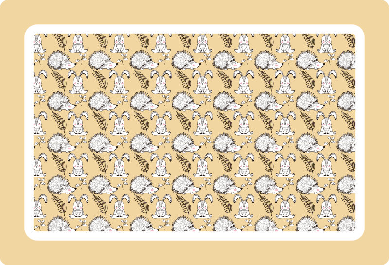 Dækkeserviet børn med søde tegneseriefigurer - TenStickers