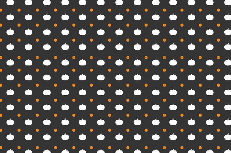 Græskar og polka dot dækkeservietter - TenStickers