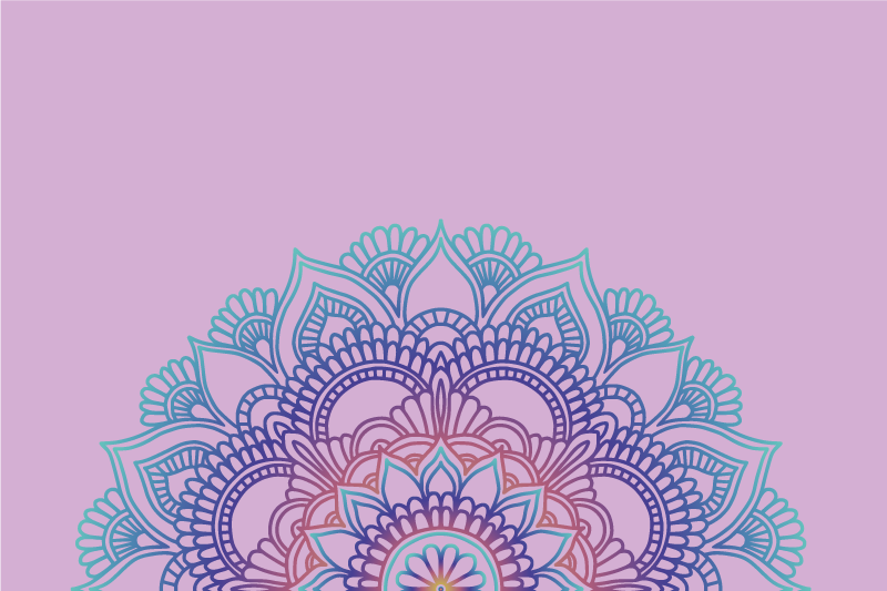 Halv mandala vinyl dækkeservietter - TenStickers