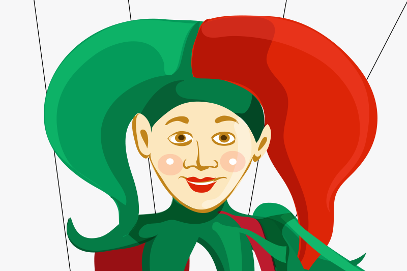 Original dækkeserviet med narrekarakter illustration - TenStickers