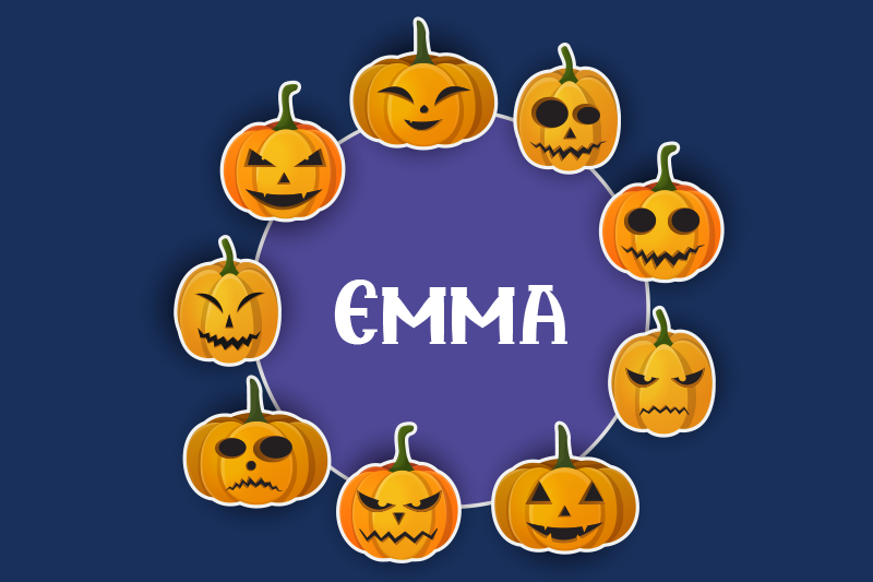 Personlig græskar dækkeserviet - TenStickers