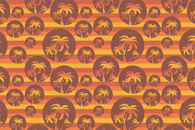 Original dækkeserviet med tropiske palmemønstre - TenStickers