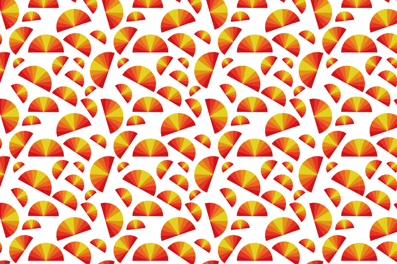 Vintage solnedgang mønster 70'erne sol dækkeservietter - TenStickers