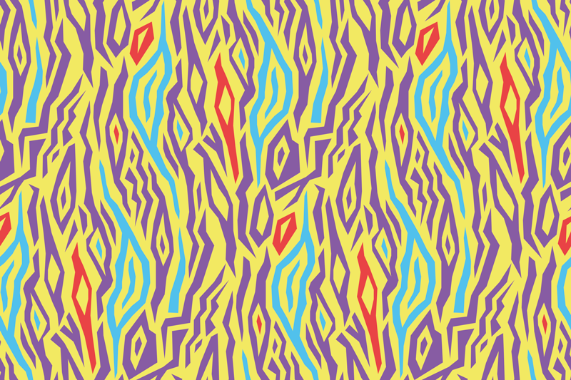 Farverig abstrakt mønster dækkeserviet - TenStickers