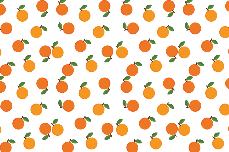 Original dækkeserviet med orange frugtmønster - TenStickers