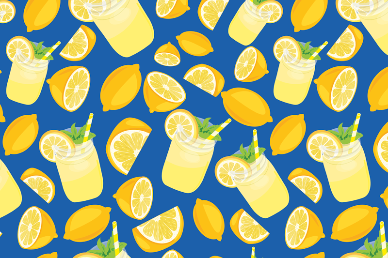 Limonade og citroner citrusplader - TenStickers