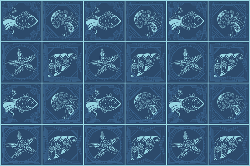 Original dækkeserviet med maritimt mønster - TenStickers