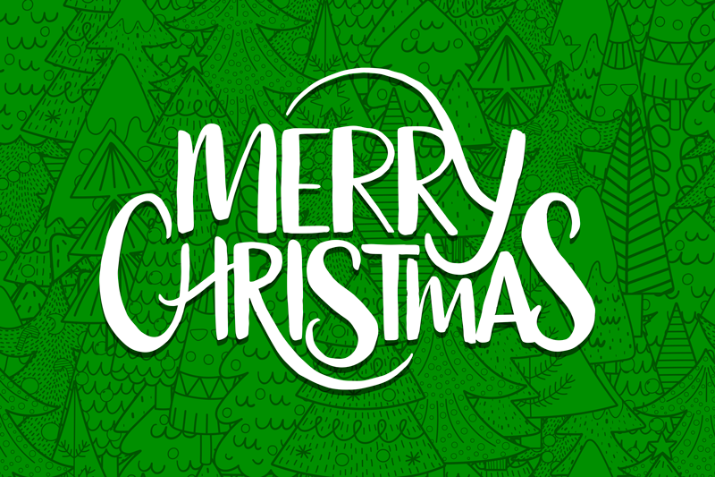 Jule dækkeserviet glade julehilsner - TenStickers