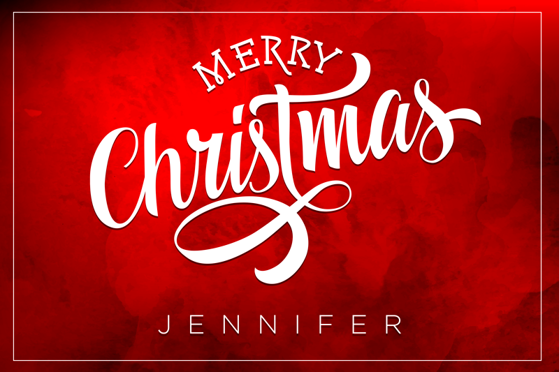 God jul tekst røde dækkeservietter - TenStickers