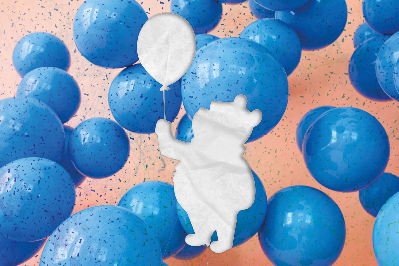 Dækkeserviet børn bjørn med ballon - TenStickers