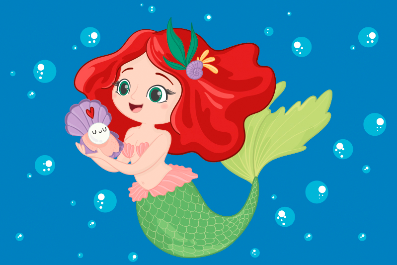 Disney ariel svømning børn dækkeservietter - TenStickers