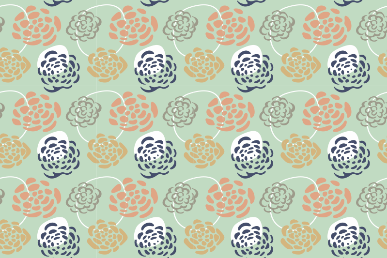 Original dækkeserviet med botanisk tryk - TenStickers