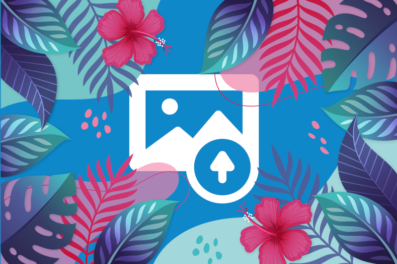 Original dækkeserviet farverige tropiske blade - TenStickers