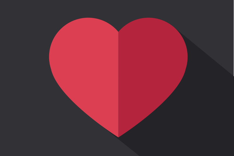 Original dækkeserviet hjerteformet accent - TenStickers