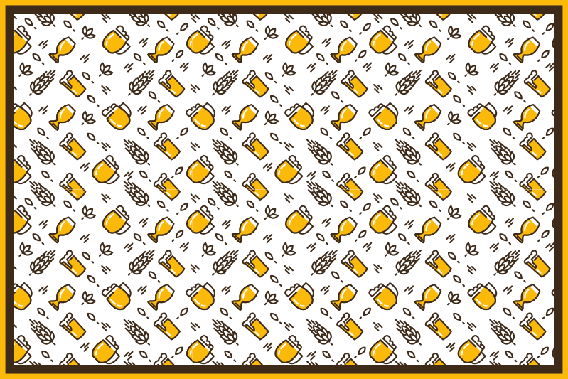 Original dækkeserviet med øl ikoner - TenStickers