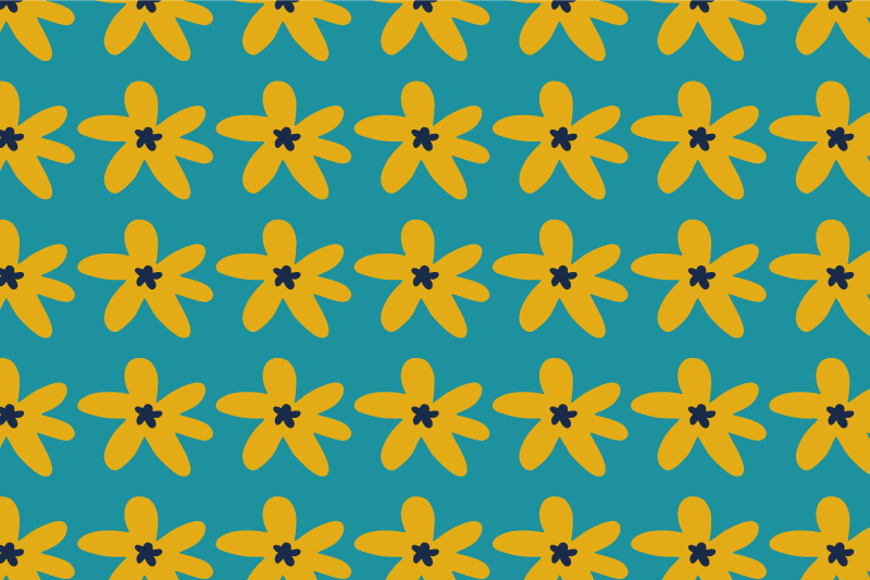 Gule blomster originale dækkeservietter - TenStickers