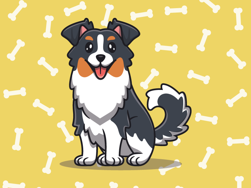 Søde dyr gule baggrund vinyl dækkeservietter - TenStickers