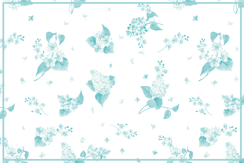 Moderne dækkeserviet med blomsterdesign - TenStickers