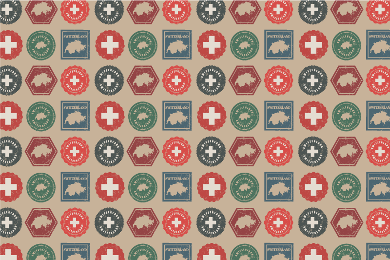 Original dækkeserviet schweiz flagmærker - TenStickers