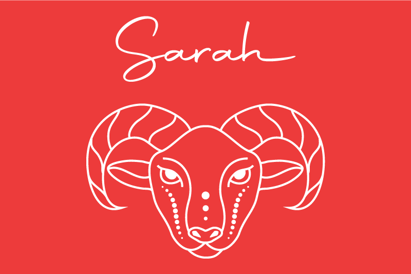 Navn dækkeserviet med stiliseret fåreillustration - TenStickers