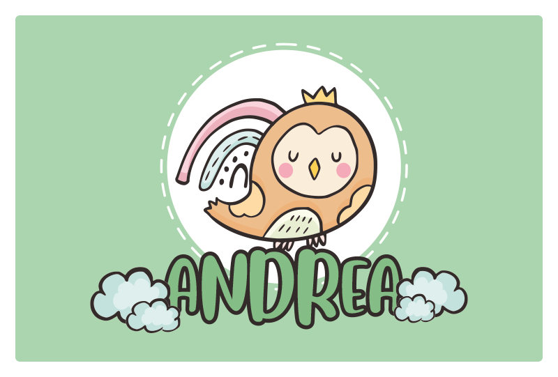 Ugle tilpassede personlige dækkeservietter - TenStickers