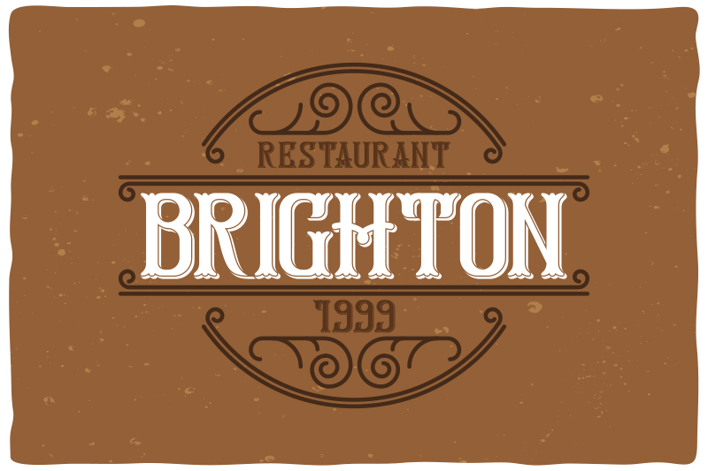 Tekst dækkeserviet brighton restaurant logo - TenStickers