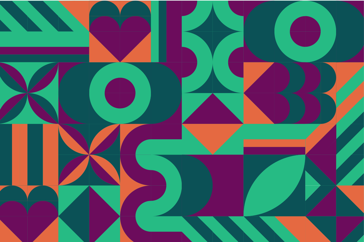 Farvet geometrisk mønster moderne dækkeservietter - TenStickers