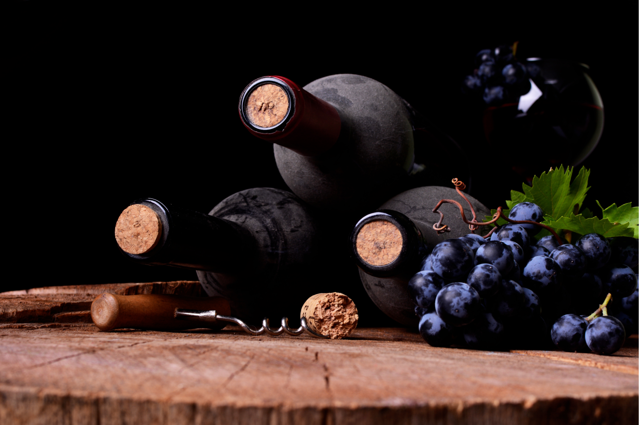 Vinflasker elegante dækkeservietter - TenStickers