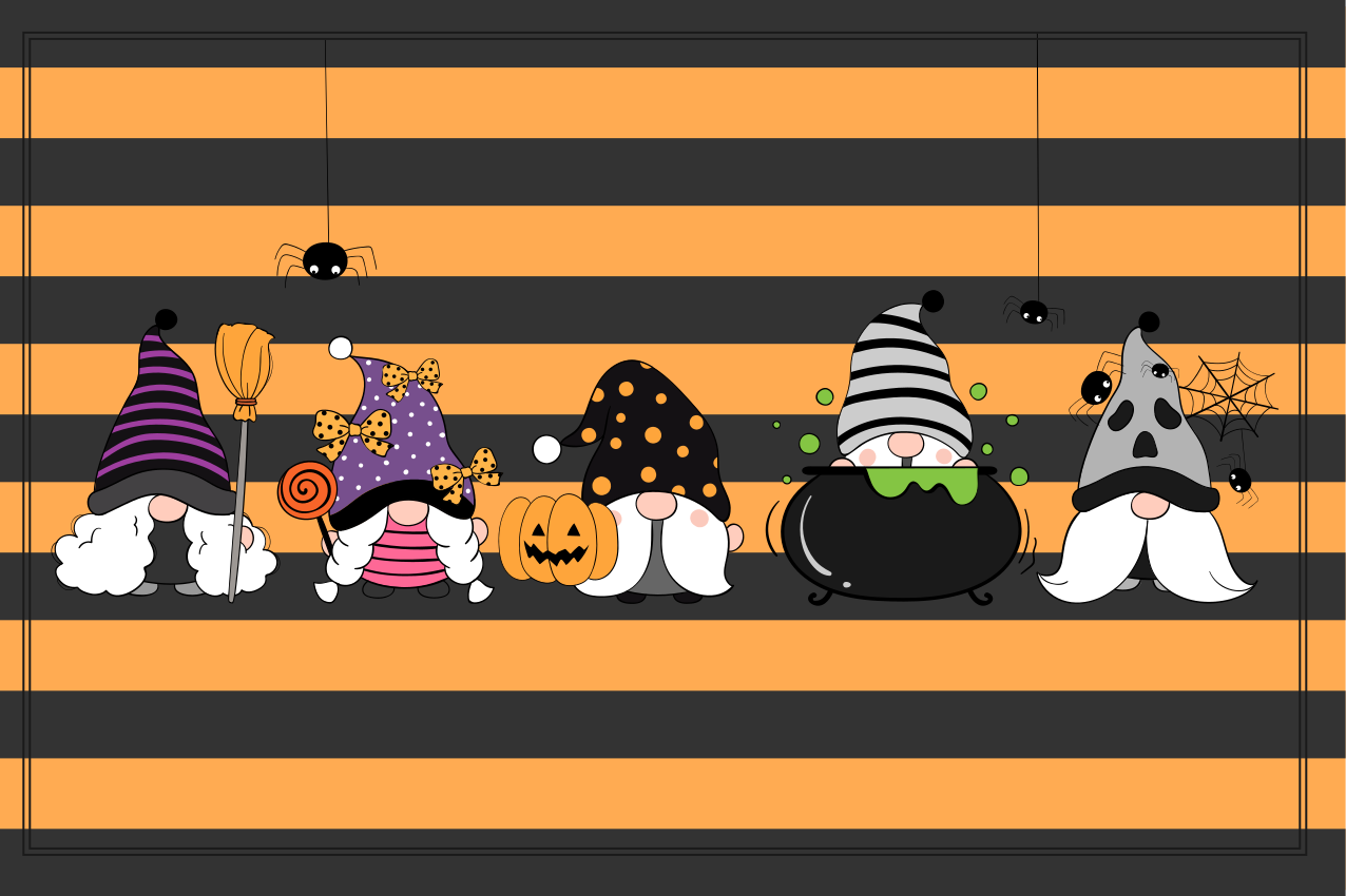 Halloween dækkeserviet nissehætter - TenStickers