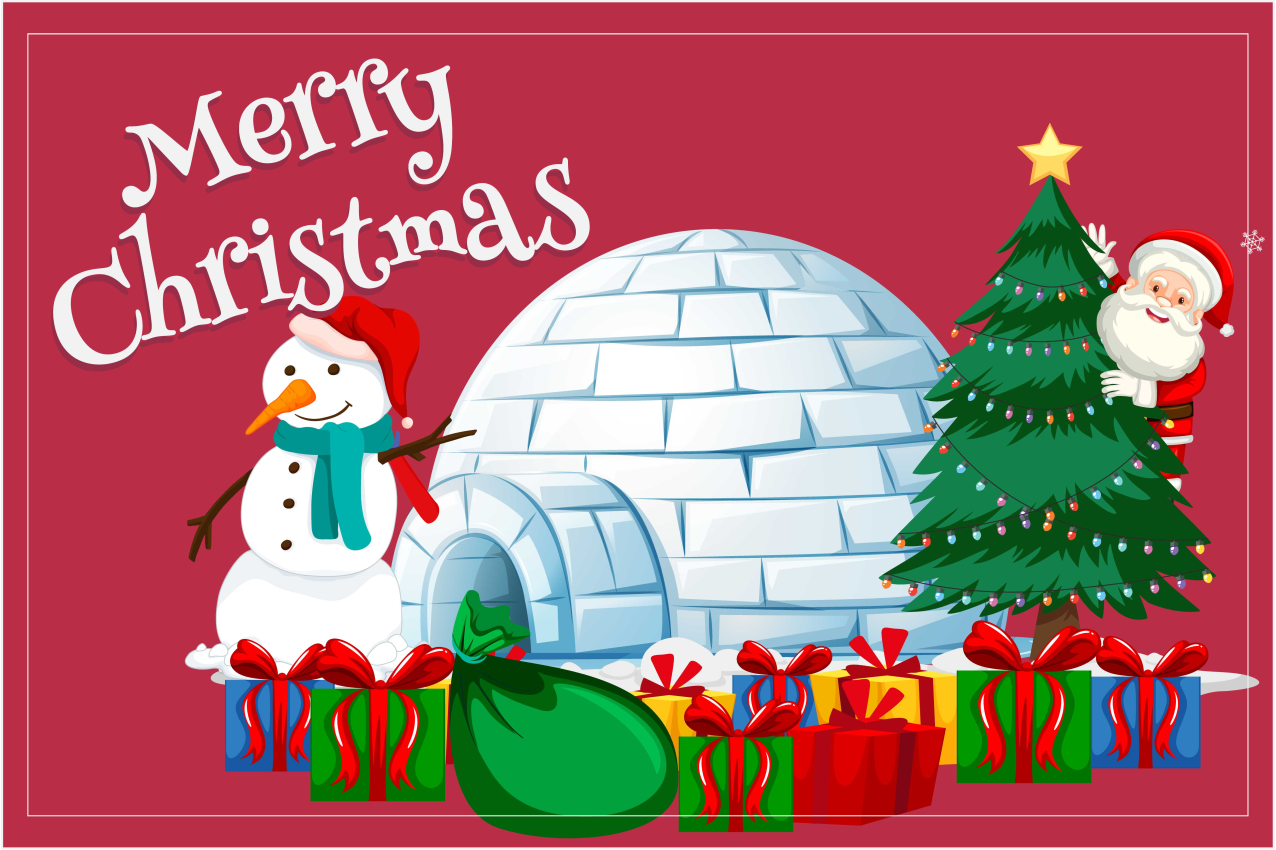 Feriemotiver og tekst julepladsmåtter - TenStickers