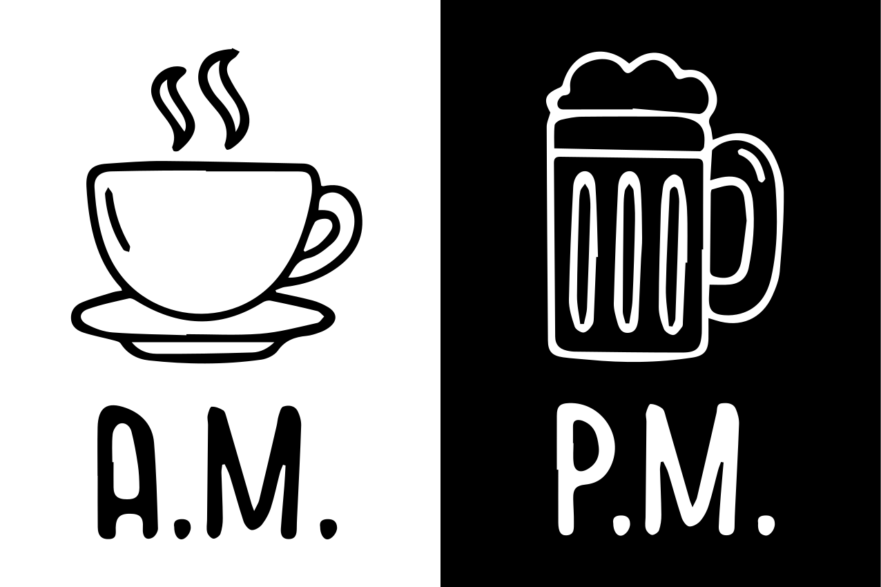Tekst dækkeserviet kaffe Øl kontrast - TenStickers