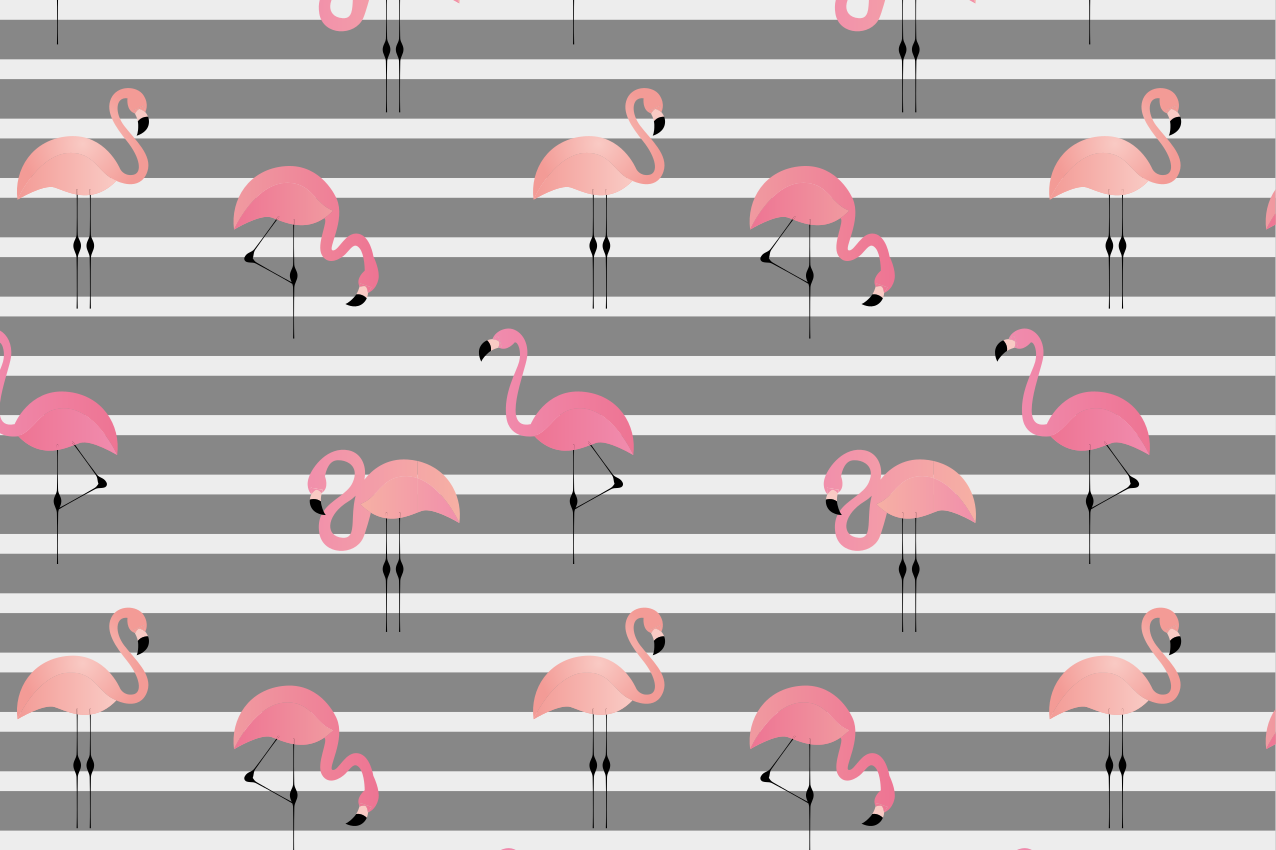 Original dækkeserviet med flamingo mønster - TenStickers