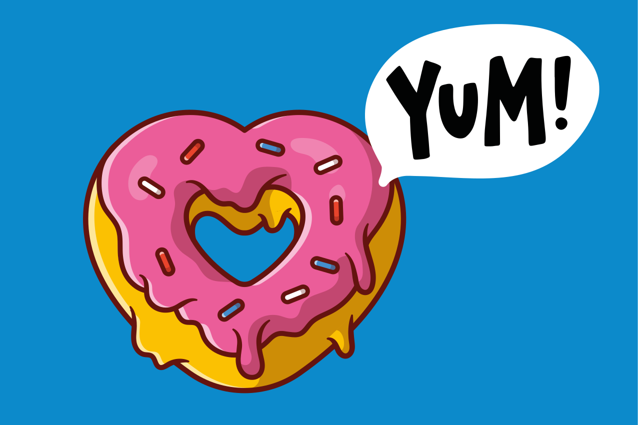 Dækkeserviet børn hjerteformet godbid - TenStickers